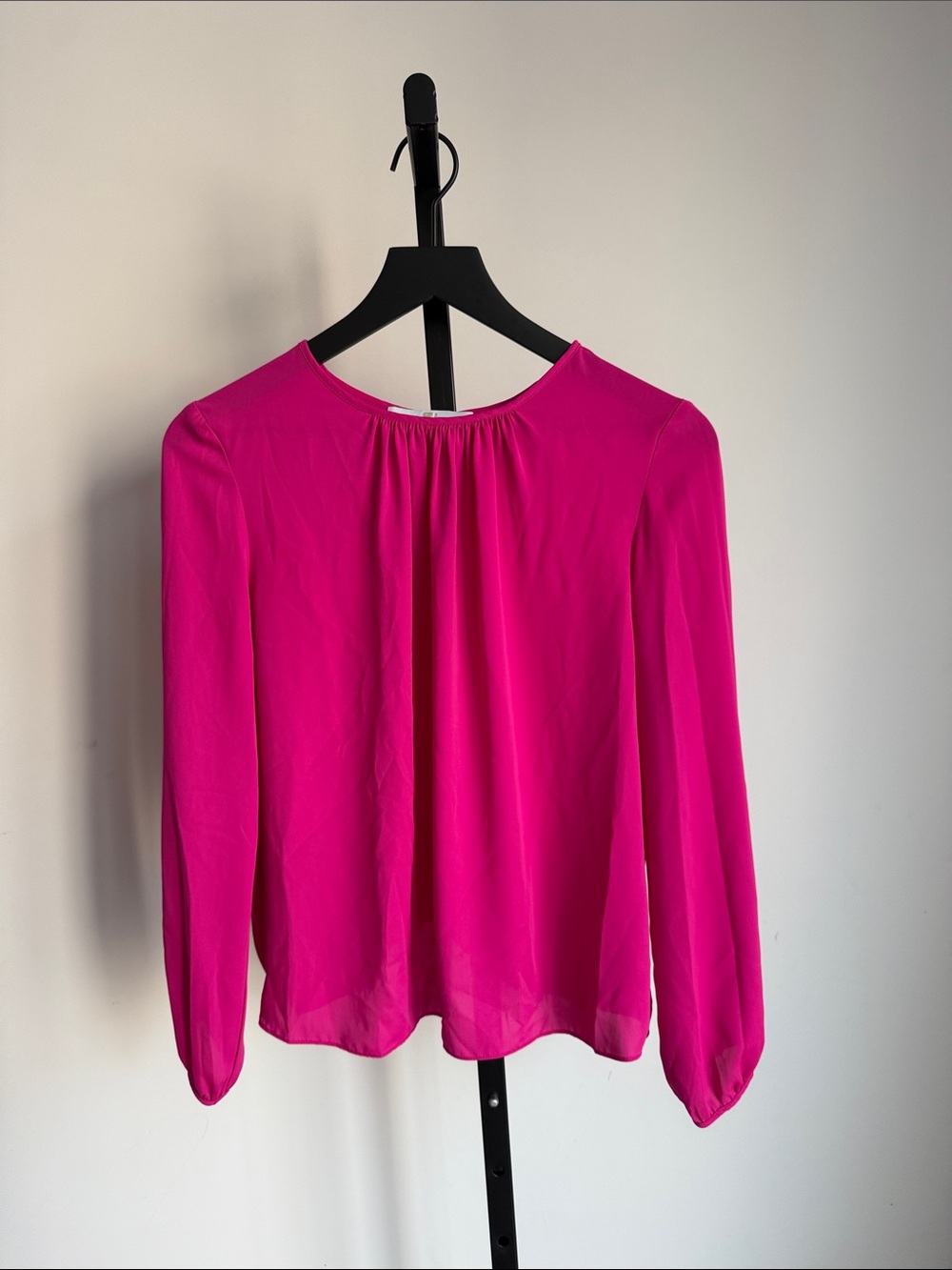 Amanda Uprichard hot pink top long sleeve